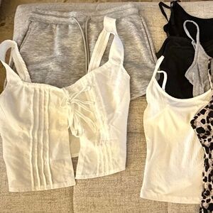 10 SHEIN items (9 tank tops, 1 skirt)